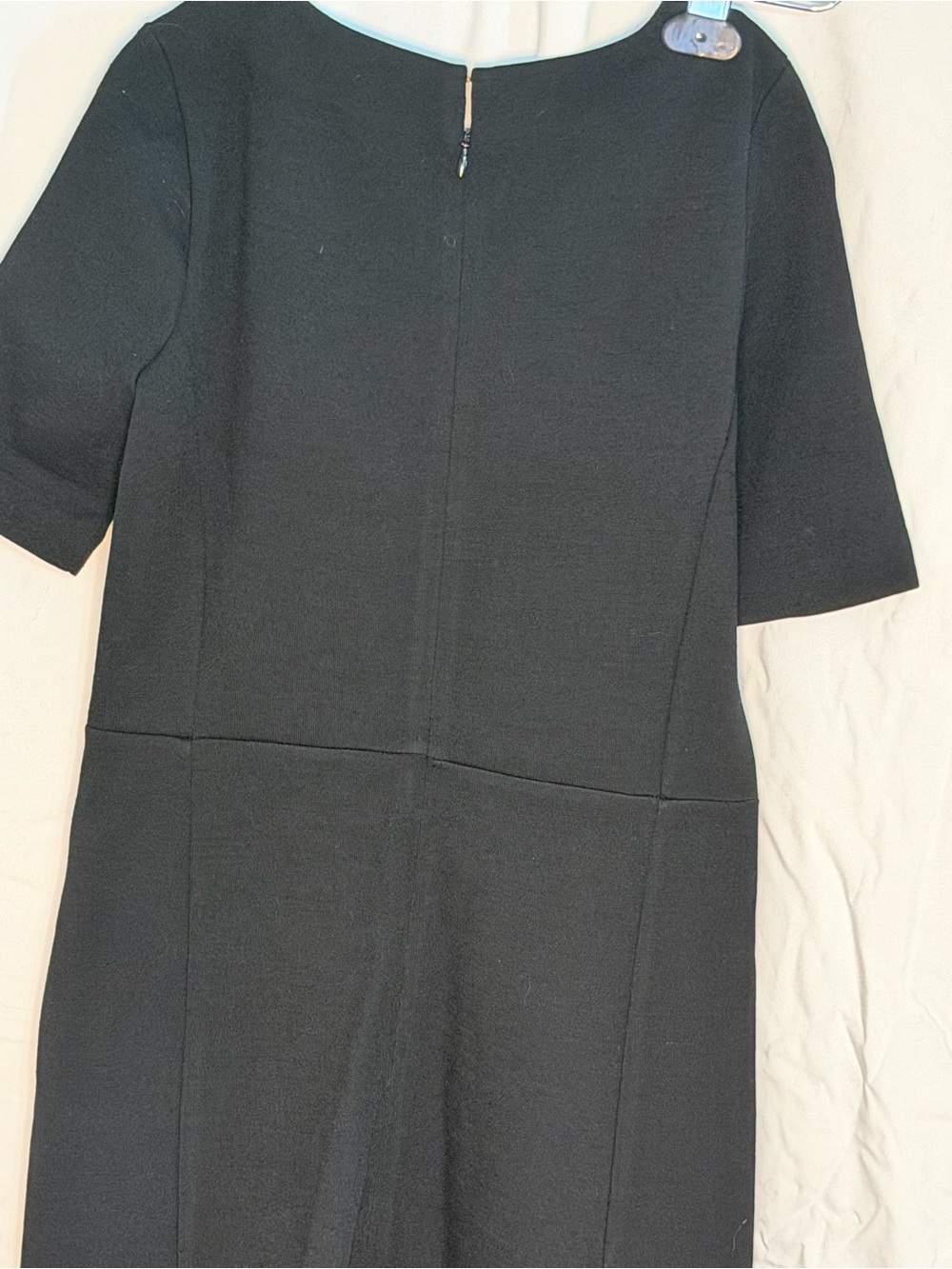 J. Crew Black Midi Sheath Dress with Short Sleeves - Picture 5 of 7